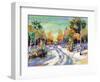 The Winter Landscape Executed By Oil On A Canvas-balaikin2009-Framed Art Print