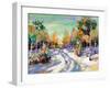 The Winter Landscape Executed By Oil On A Canvas-balaikin2009-Framed Art Print