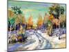 The Winter Landscape Executed By Oil On A Canvas-balaikin2009-Mounted Art Print