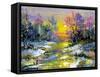The Winter Landscape Executed By Oil On A Canvas-balaikin2009-Framed Stretched Canvas