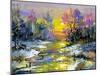 The Winter Landscape Executed By Oil On A Canvas-balaikin2009-Mounted Art Print