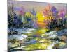 The Winter Landscape Executed By Oil On A Canvas-balaikin2009-Mounted Art Print