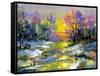 The Winter Landscape Executed By Oil On A Canvas-balaikin2009-Framed Stretched Canvas