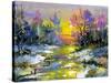 The Winter Landscape Executed By Oil On A Canvas-balaikin2009-Stretched Canvas