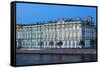 The Winter Palace in Evening Light, UNESCO World Heritage Site, St. Petersburg, Russia, Europe-Martin Child-Framed Stretched Canvas