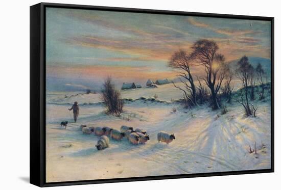 The Winter's Glow, 19th century, (1913)-Joseph Farquharson-Framed Stretched Canvas
