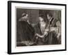 The Winter's Tale, Leontes Nurses Suspicions of His Wife Hermione and Their Visitor Polixenes-M. Adamo-Framed Art Print