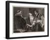 The Winter's Tale, Leontes Nurses Suspicions of His Wife Hermione and Their Visitor Polixenes-M. Adamo-Framed Art Print