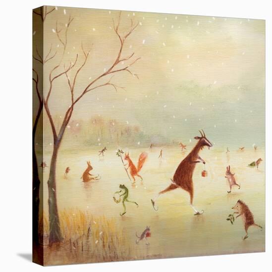 The Winter Skaters-DD McInnes-Stretched Canvas