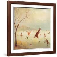 The Winter Skaters-DD McInnes-Framed Art Print