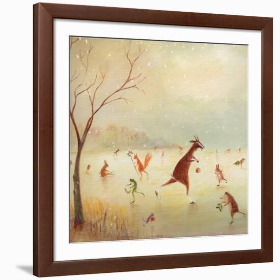 The Winter Skaters-DD McInnes-Framed Art Print