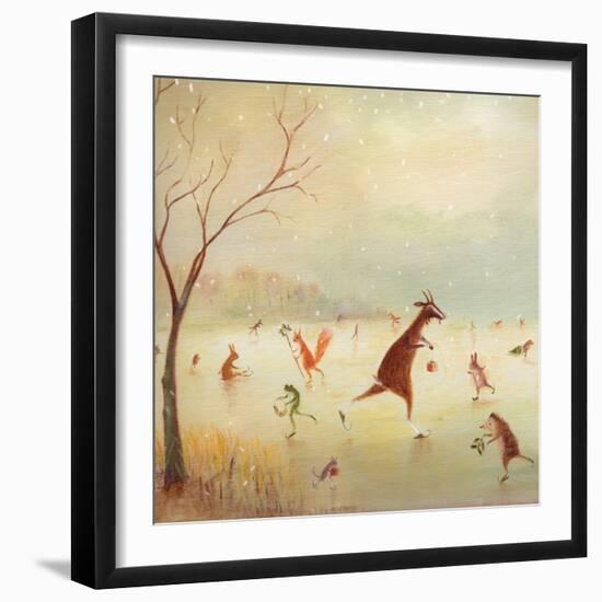 The Winter Skaters-DD McInnes-Framed Art Print