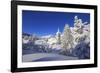 The winter sun illuminate the snowy landscape and the typical church Maloja Canton of Engadine Swit-ClickAlps-Framed Photographic Print