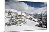 The Winter Sun Shines on the Snowy Mountain Huts and Woods, Bettmeralp, District of Raron-Roberto Moiola-Mounted Photographic Print