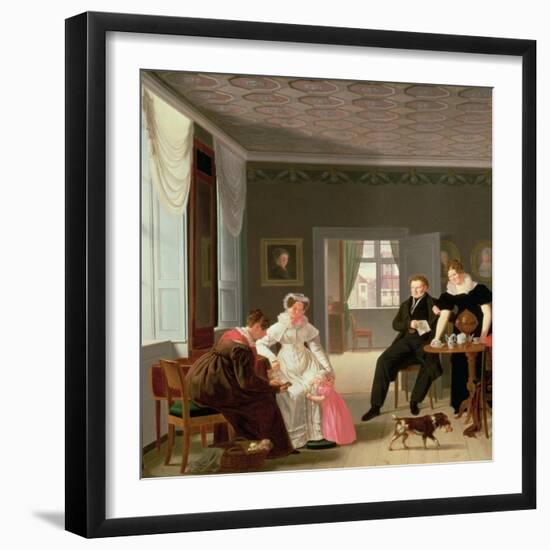 The Winther Family, 1827-Emilius Ditlev Baerentzen-Framed Giclee Print