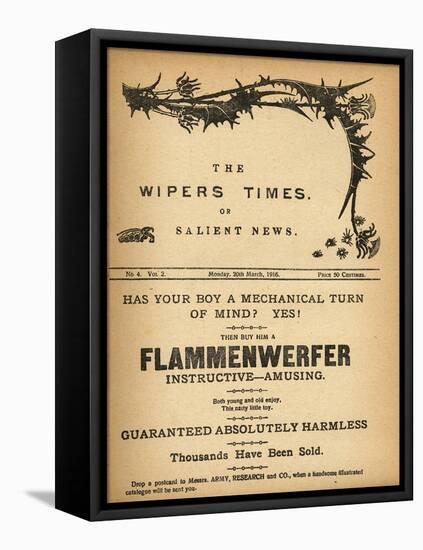 The Wipers Times, or Salient News, 1916-null-Framed Stretched Canvas