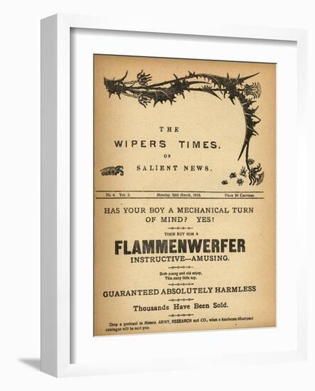 The Wipers Times, or Salient News, 1916-null-Framed Art Print