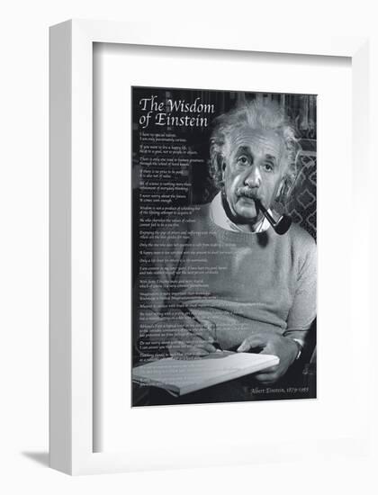 The Wisdom of Einstein-null-Framed Premium Giclee Print