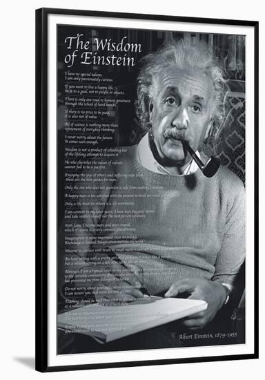 The Wisdom of Einstein-null-Framed Premium Giclee Print