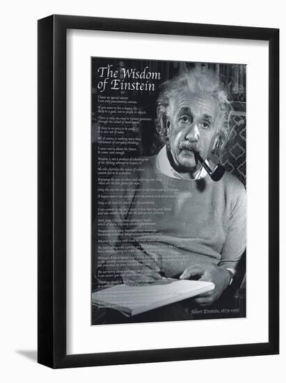 The Wisdom of Einstein-null-Framed Art Print