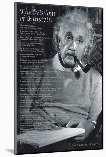 The Wisdom of Einstein-null-Mounted Art Print