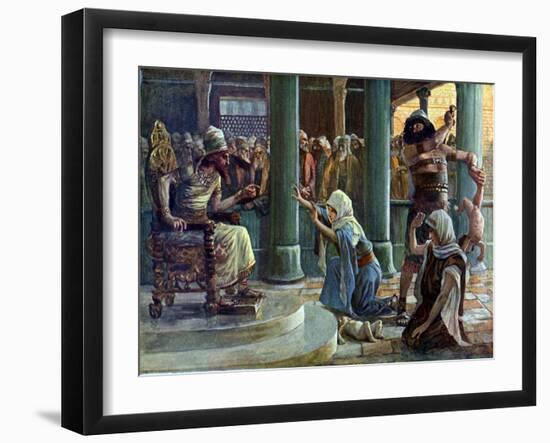 The Wisdom of Solomon by J James Tissot - Bible-James Jacques Joseph Tissot-Framed Giclee Print