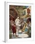The Wise Men arrive at Bethlehem - Bible-William Brassey Hole-Framed Premium Giclee Print