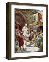 The Wise Men arrive at Bethlehem - Bible-William Brassey Hole-Framed Giclee Print