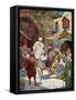 The Wise Men arrive at Bethlehem - Bible-William Brassey Hole-Framed Stretched Canvas