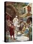 The Wise Men arrive at Bethlehem - Bible-William Brassey Hole-Stretched Canvas
