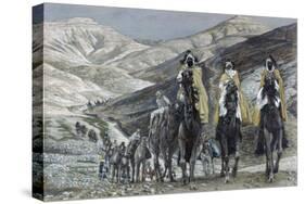 The Wise Men Journeying to Bethelhem-James Tissot-Stretched Canvas