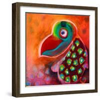 The Wise Parrot-Susse Volander-Framed Art Print