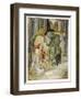 The Witch and Her Cat Find Hansel and Grethel-Anne Anderson-Framed Art Print