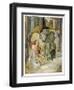 The Witch and Her Cat Find Hansel and Grethel-Anne Anderson-Framed Art Print