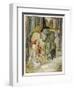 The Witch and Her Cat Find Hansel and Grethel-Anne Anderson-Framed Art Print