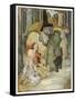 The Witch and Her Cat Find Hansel and Grethel-Anne Anderson-Framed Stretched Canvas