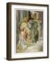 The Witch and Her Cat Find Hansel and Grethel-Anne Anderson-Framed Art Print