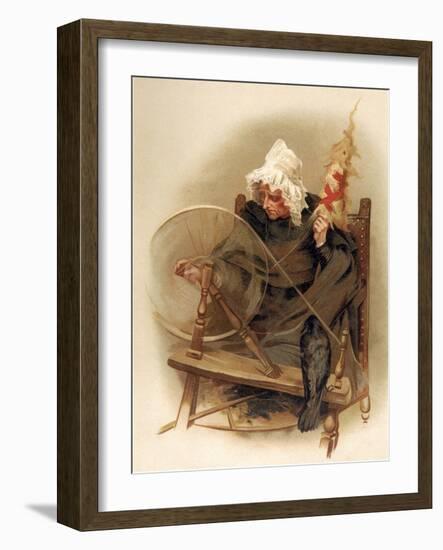 The Witch and Her Tame Crow-Marie Seymour Lucas-Framed Art Print