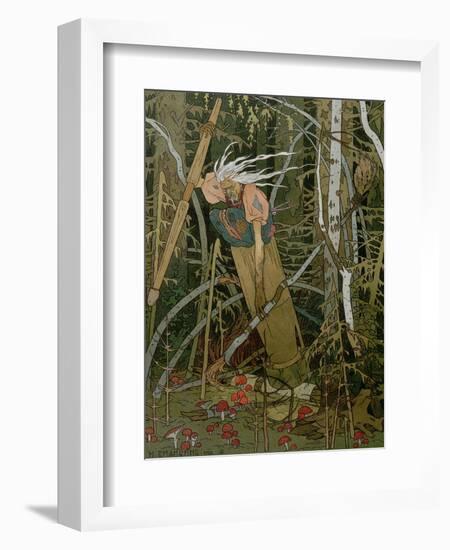 The Witch Baba Yaga, Illustration from the Story of "Vassilissa the Beautiful," 1902-Ivan Bilibin-Framed Giclee Print