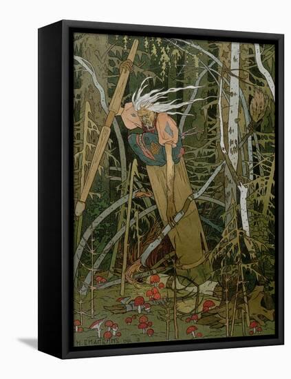 The Witch Baba Yaga, Illustration from the Story of "Vassilissa the Beautiful," 1902-Ivan Bilibin-Framed Stretched Canvas