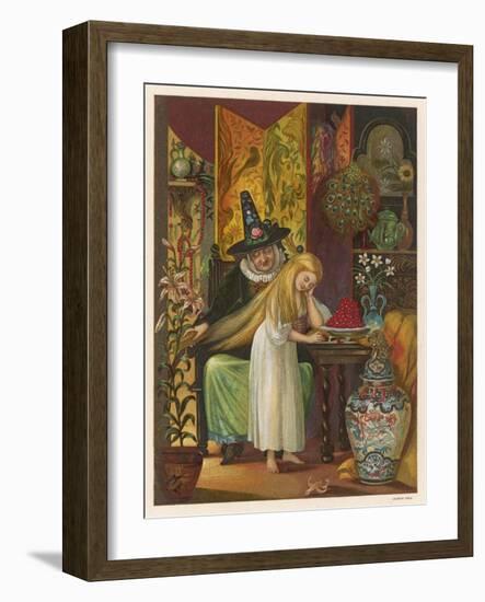 The Witch Combs Gerda's Hair-Eleanor Vere Boyle-Framed Art Print