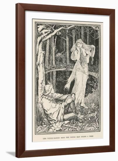 The Witch-Maiden Sees the Young Man Under a Tree-Henry Justice Ford-Framed Photographic Print