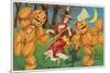 The Witch's Dance, Jack O'Lanterns, Cat-null-Mounted Premium Giclee Print