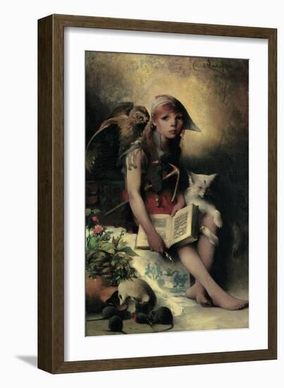 The Witch's Daughter, 1881-Carl Larsson-Framed Giclee Print