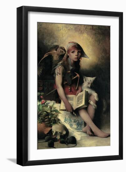 The Witch's Daughter, 1881-Carl Larsson-Framed Giclee Print