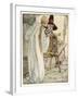 The Witch Shows Sleeping Beauty the Spinning Wheel-Anne Anderson-Framed Art Print