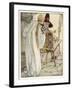 The Witch Shows Sleeping Beauty the Spinning Wheel-Anne Anderson-Framed Art Print