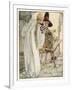 The Witch Shows Sleeping Beauty the Spinning Wheel-Anne Anderson-Framed Art Print