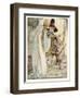 The Witch Shows Sleeping Beauty the Spinning Wheel-Anne Anderson-Framed Art Print