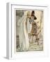 The Witch Shows Sleeping Beauty the Spinning Wheel-Anne Anderson-Framed Art Print